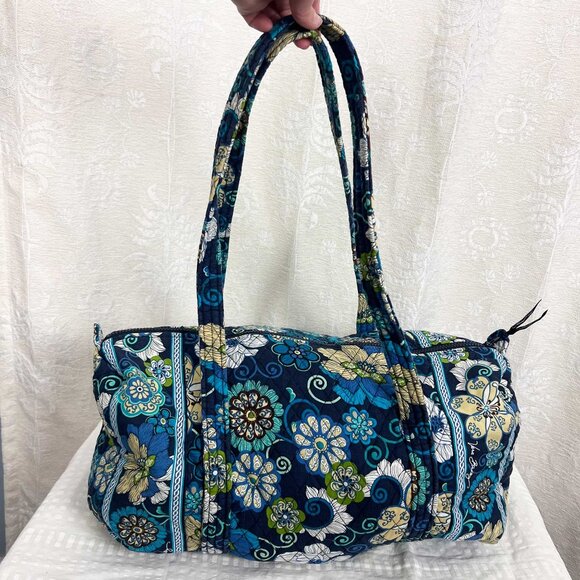 Vera Bradley blue mod floral small duffel